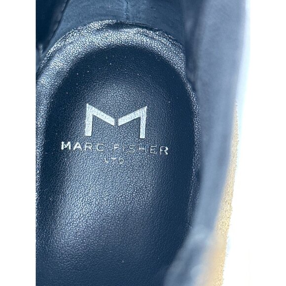 Marc Fisher LTD Privi Booties Women’s 9.5 Tan Leather Ankle Boots 2" Lug Sole - Picture 10 of 11